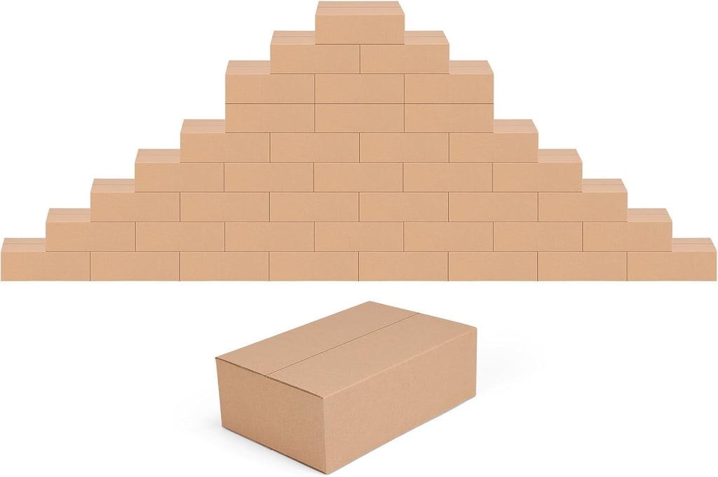 40 Pack 9x6x3 inches Shipping Boxes Small Cardboard Boxes for Packing, Moving, Mailing, Brown