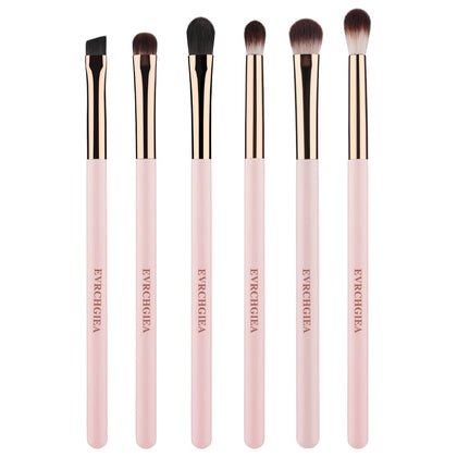 Eye Makeup Brush Set, 6 Pcs Professional Blending Eyeshadow Makeup Brushes for Concealer Eyebrows Eyeliner, Soft