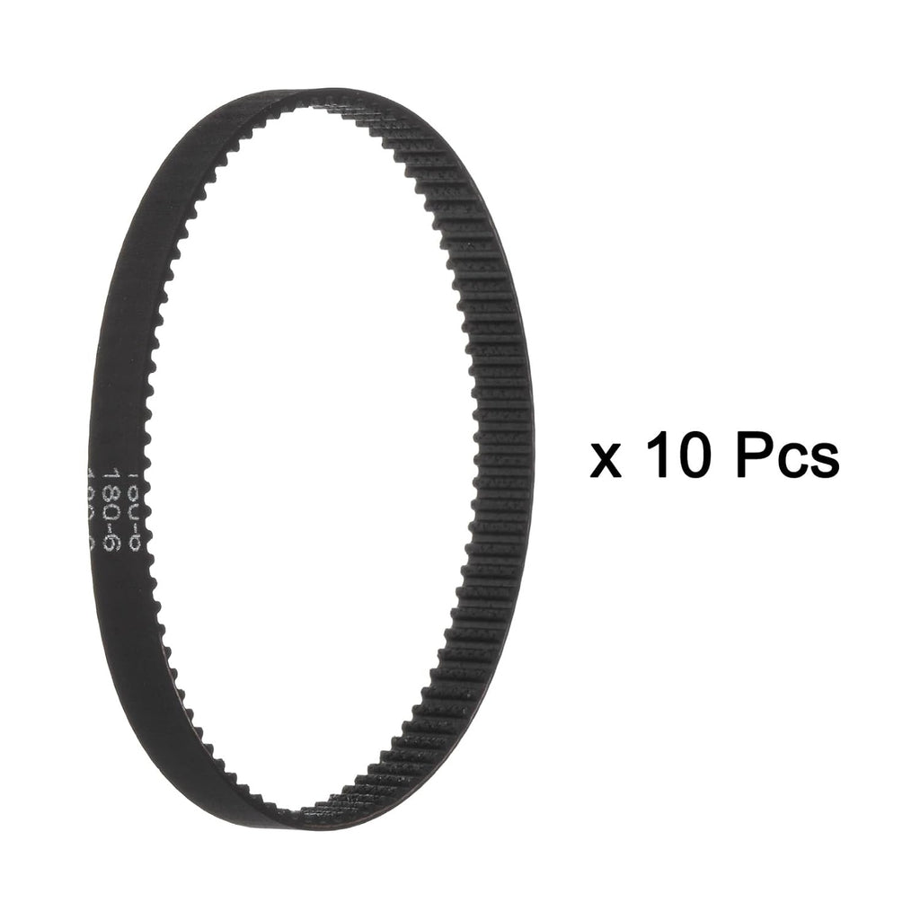 uxcell 10pcs 2GT Timing Belt Closed Loop Rubber Belts 180-2GT-6, 6mm Width x 180mm Length, 3D Printer Timing Belt
