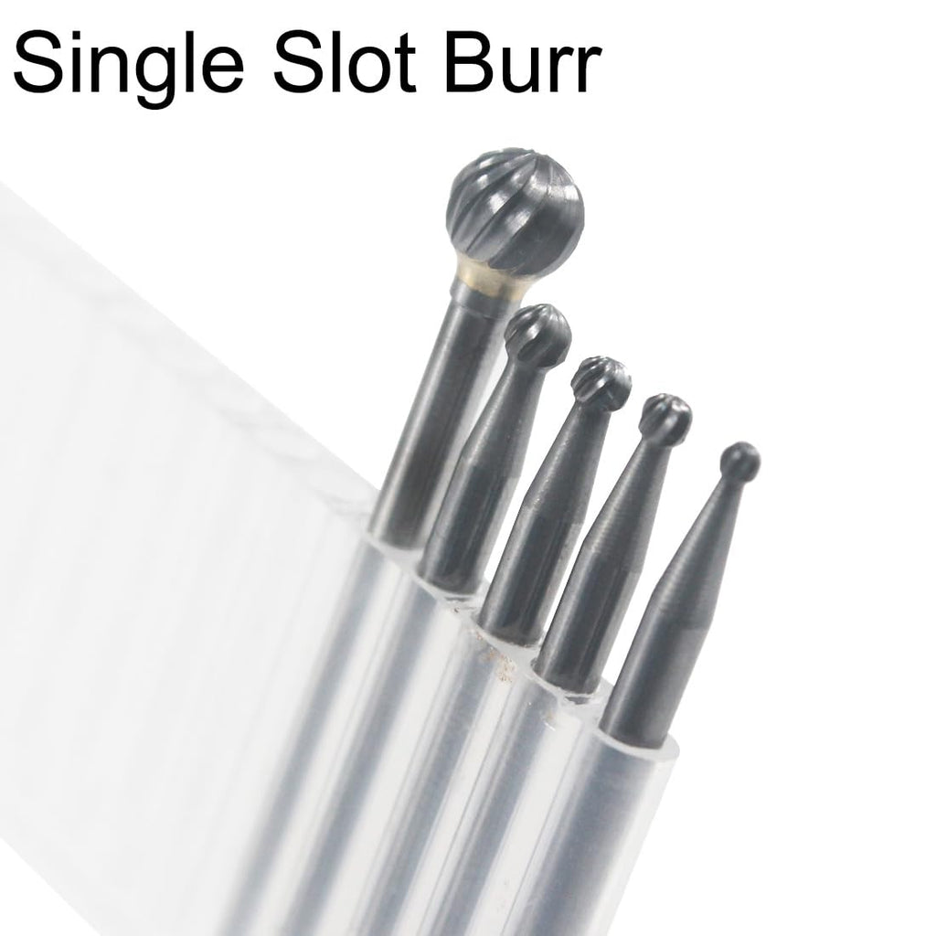 Luo ke 5 Pcs 1/8'' Shank Various Sizes Rotary Carbide Ball Burr (015-060)
