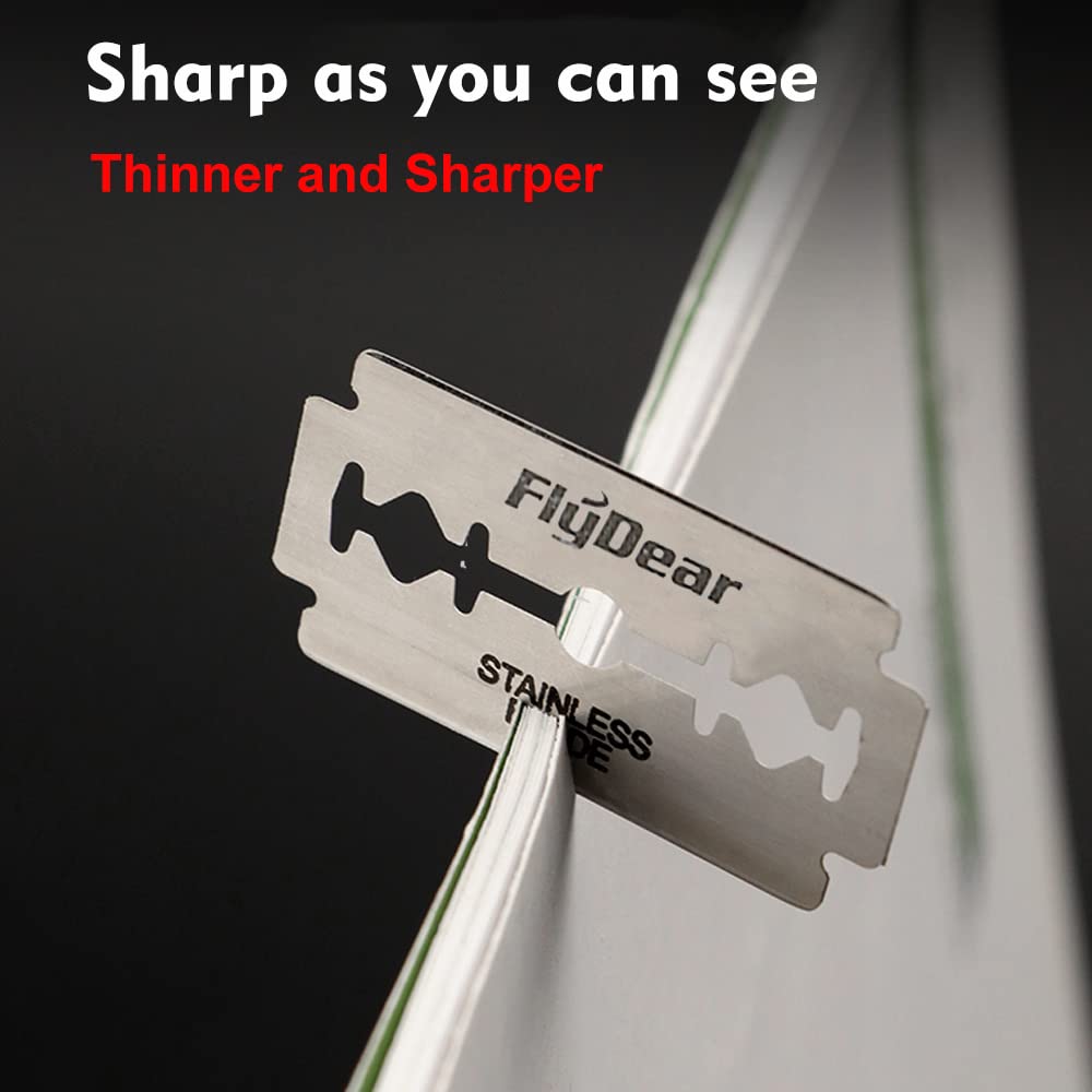 100 Count Double Edge Razor Blades - Men's Safety Razor Blades for Shaving - Platinum Stainless Steel Double Razor