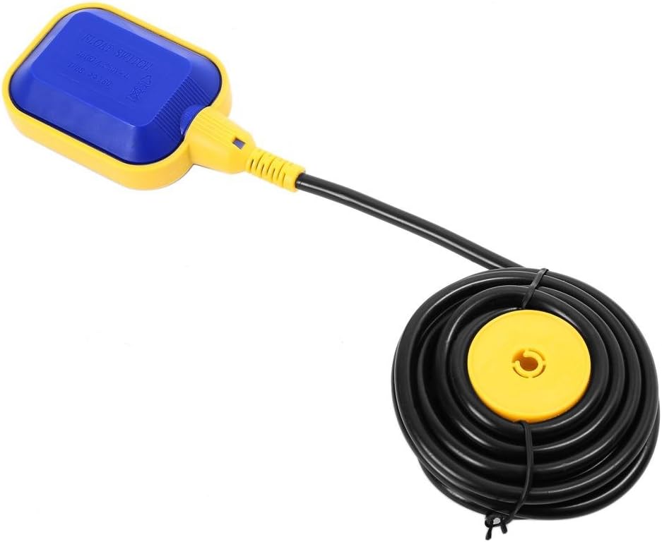 Fabater Submersible Pump Float Switch 16A IP68 High Sealability Polypropylene Bilge Pump Liquid Level Control Switch for Water Tank Pool Drum 5M Cable