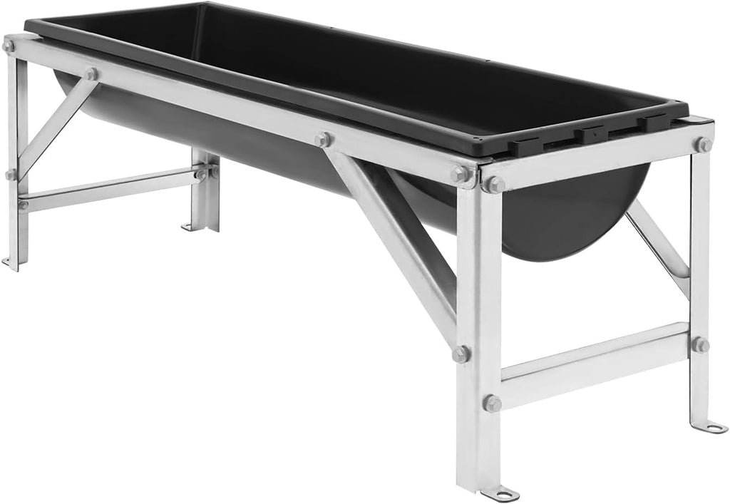 Goat Hay Feeder, 40'' Livestock Feeding Trough, 9 Gallon Large Capacity Horse Water Trough, Heavy Duty Sheep Hog Pig