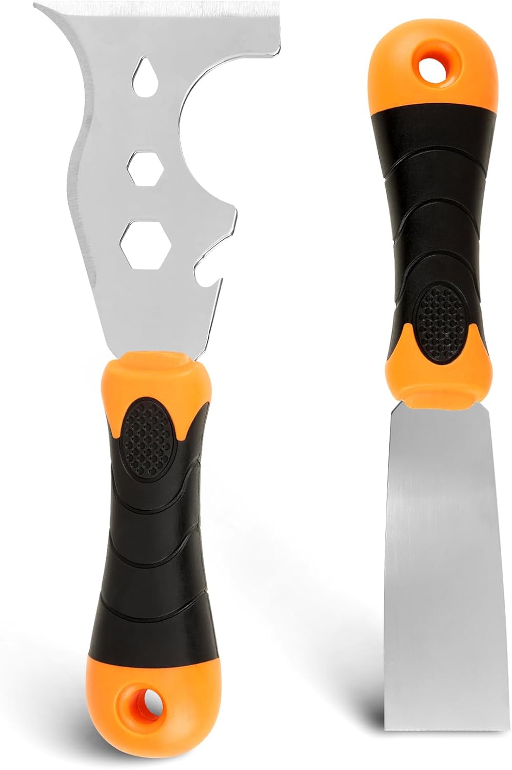 2 Pack 12-In-1 3" Putty Knife Paint Scraper, 1.5" Stainless Steel