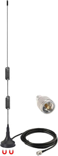 Police Scanner Antenna for Home, 25-1300MHz VHF UHF GMRS FM, 2m 70cm Mobile Ham Radio Antennas with Magnetic Base/BNC