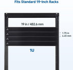 Cable Matters 2-Pack 1U Blank Panels for 19-Inch Server Rack, Black