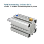 XQSYLE Compact Cylinder Single Acting-Pull, Spring Return STA-S Aluminum Pneumatic Cylinder with Magnetism 1pc(20X5mm)