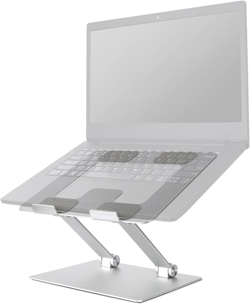 Sturdy and Portable Ergonomic Laptop Stand for Desk, Height Adjustable Riser with Ventilated Cooling, Foldable, Fits