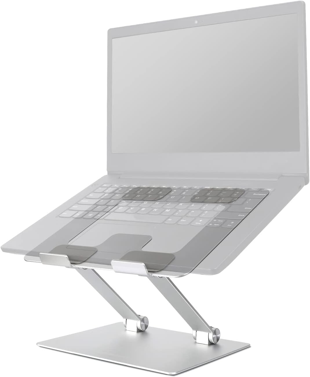 Sturdy and Portable Ergonomic Laptop Stand for Desk, Height Adjustable Riser with Ventilated Cooling, Foldable, Fits