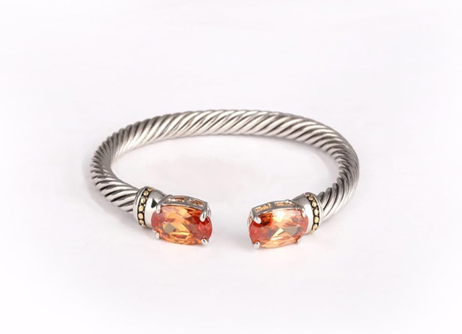 Stainless Steel Cuff Bangles Crystal Mosaic Bracelet Bangle for Women Fashion Jewelry BR75854