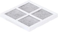 OEM Part - Refrigerator Air Cleaner Filter Assembly Compatible with LG models LFCS31626S