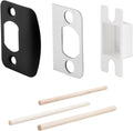 Standard Door Strike Plate with Spacer Shims, 2-1/4"H x 1-3/4"W | Reinforcement Kits Included, Deburred Edges for