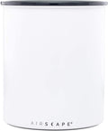 by Planetary Design | 2.2 lbs Coffee Storage | Matte White | Plunger Lid Removes Excess Oxygen - DON'T buy airtight