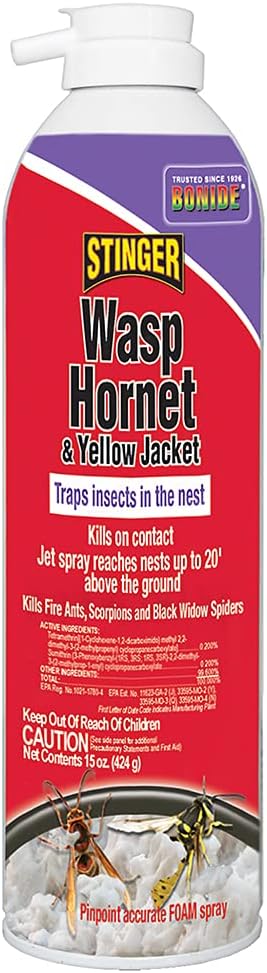 (BND629) - Stinger Wasp, Hornet, & Yellow Jacket Killer, Ready to Use Indoor & Outdoor Insecticide/Pesticide Foam
