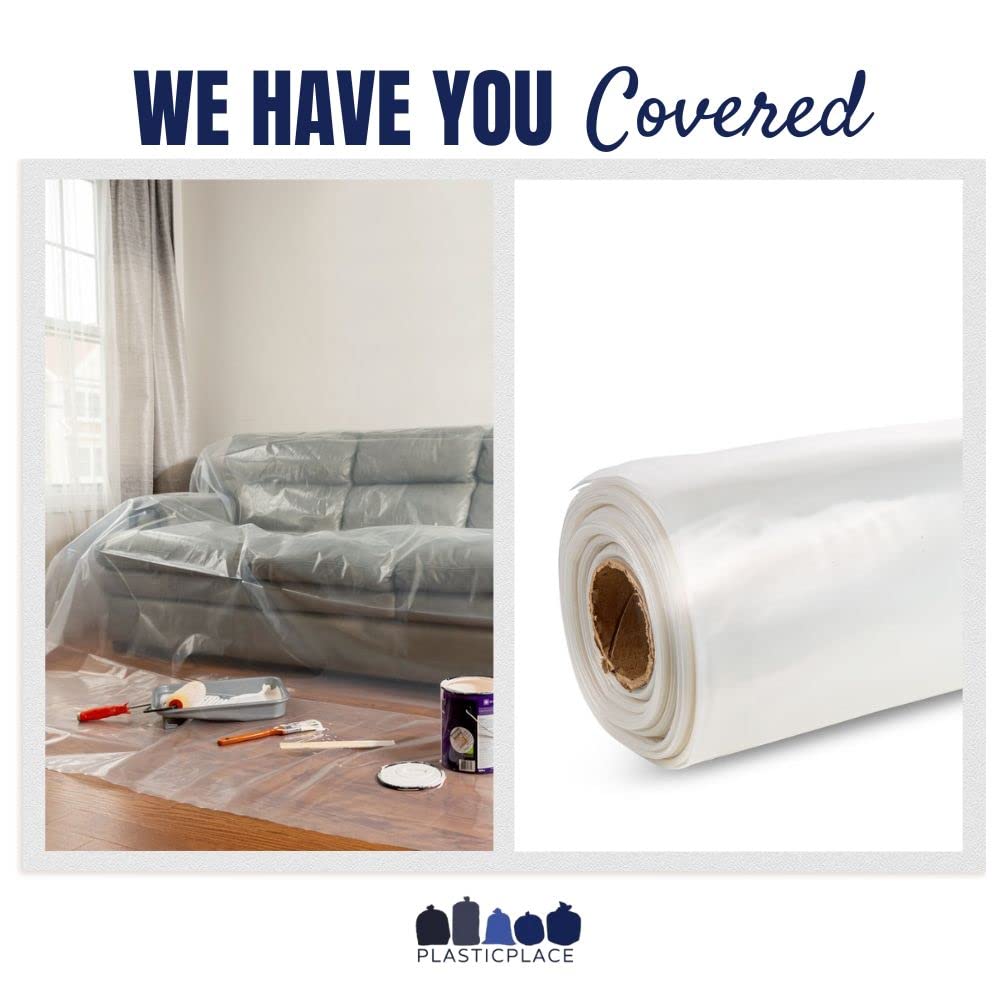 PS101006 Extra Heavy Clear Plastic Sheeting │ 6 Mil │ 10'W x 100'H (1 Roll)