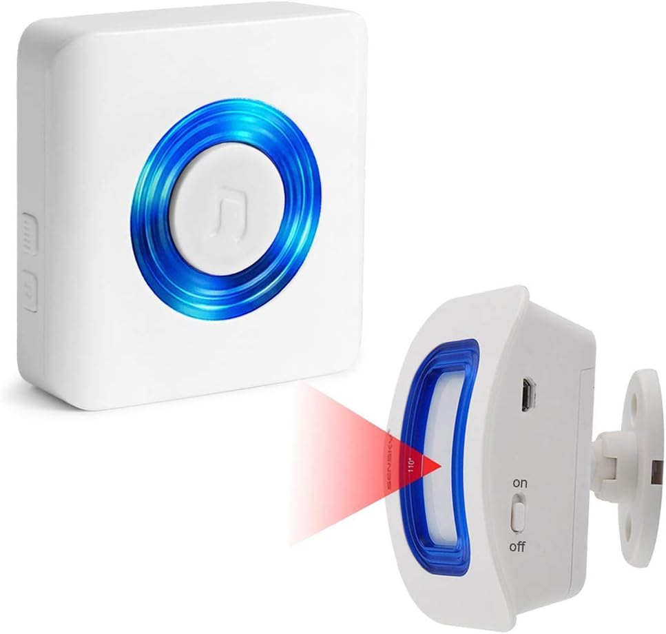 Wireless Caregiver Pager Motion Sensor Alarm Indoor Room Bed Alarms and Fall Prevention for Home/Elderly/Dementia and