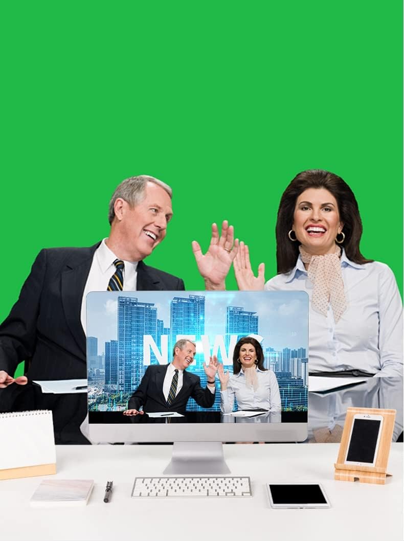Portable Green Screen Chair 43.3in – Double Sided Foldable Greenscreen Backdrop with Stand, Chroma Key for Streaming
