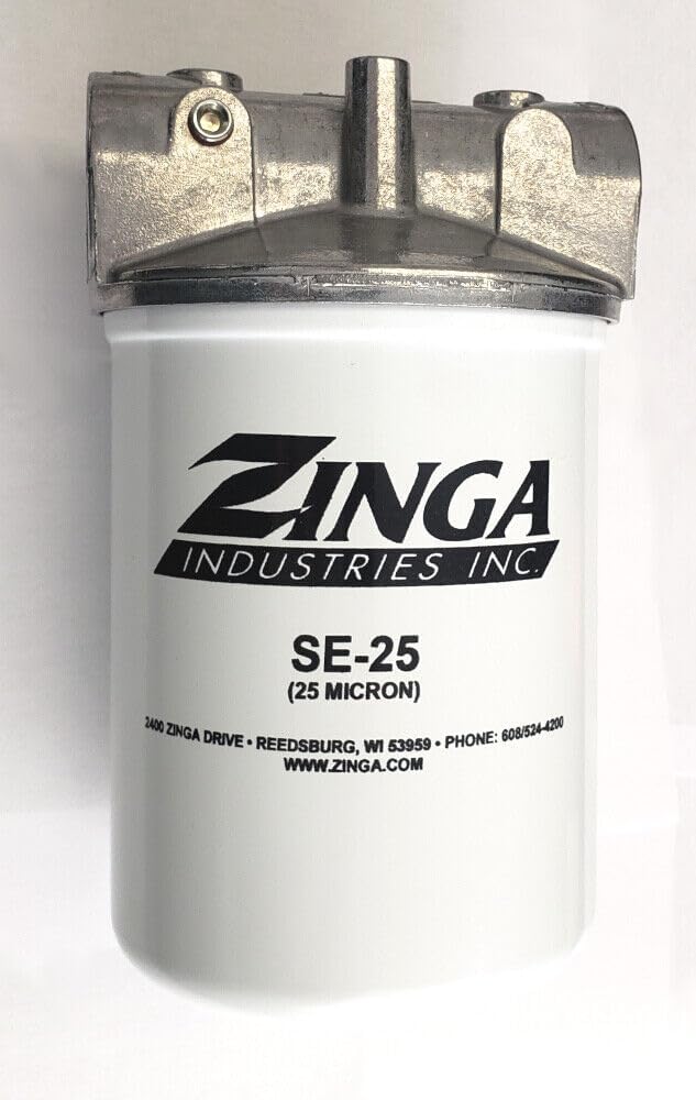Zinga Filter Assembly - 1-1/4 NPT Housing with 25 Micron Short Filter