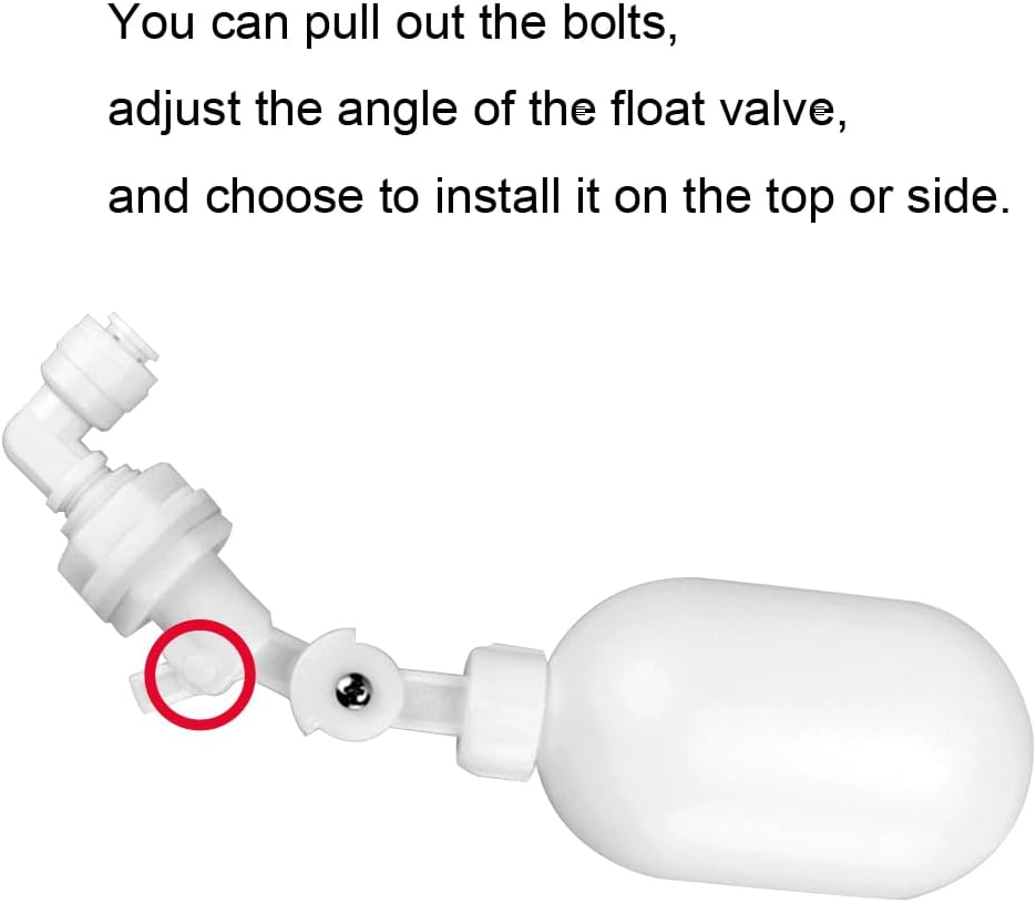 3Pcs Float Ball Valve 1/4" Quick Connect Plastic Tank Control Valve