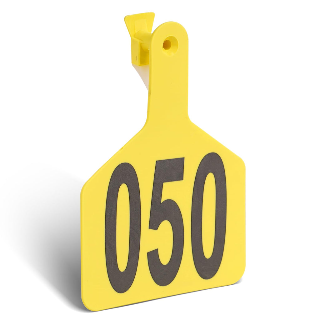 Cattle Ear Tags Numbered 50 Pcs Large Cow Tags Yellow