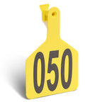 Cattle Ear Tags Numbered 50 Pcs Large Cow Tags Yellow