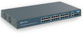 24 Port Gigabit Ethernet PoE Switch with 2 Uplink Gigabit Port & 2 SFP Port, YuanLey Unmanaged 24 Port PoE+ Network