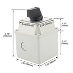 BAOMAIN 20A 2-Phase 3-Position Rotary Changeover Switch+Small/High Box