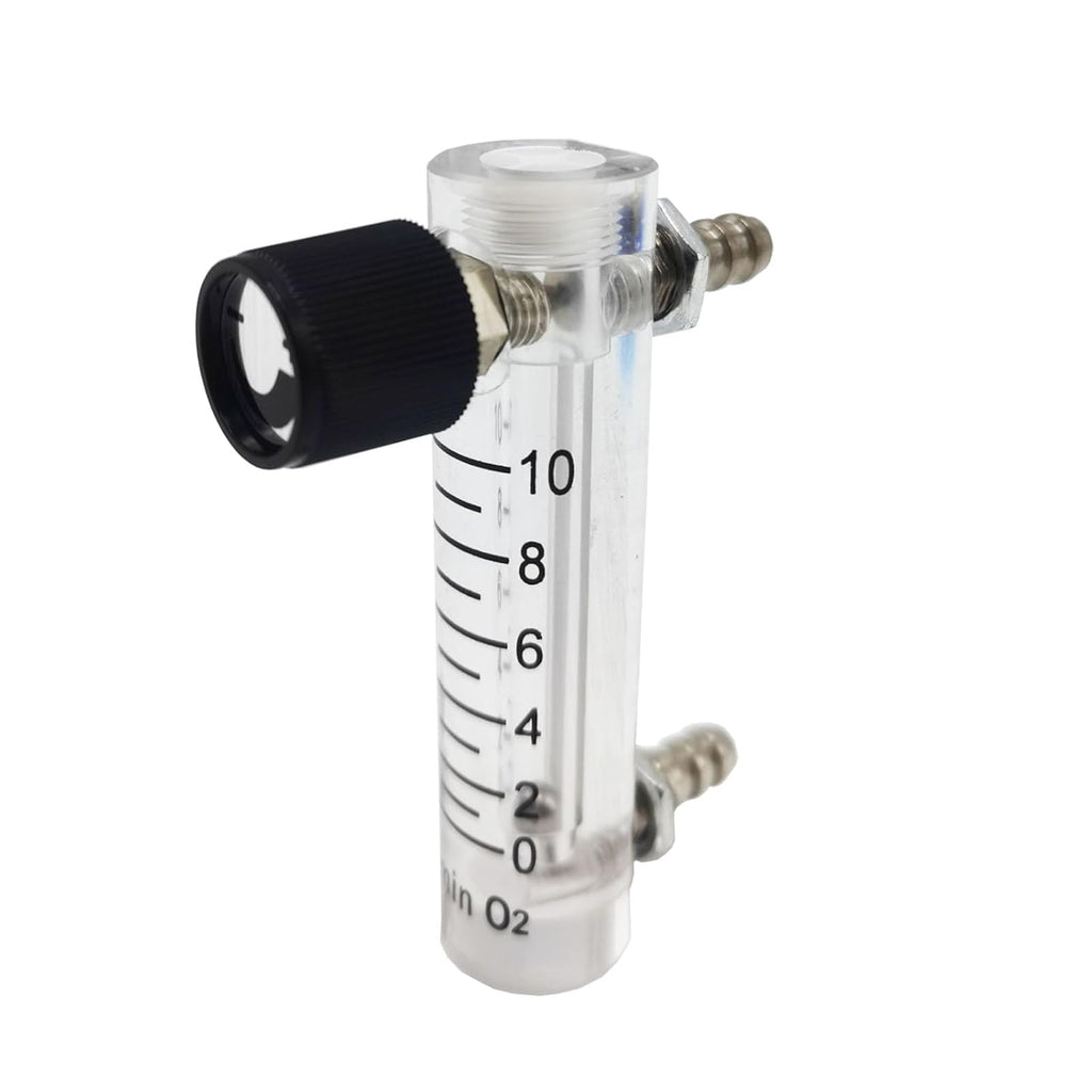 Oxygen Flow Meter 0-10LPM Flowmeter for Fluid Filtration System Oxygen Air Flowmeter Regulator Acylic Flow Meter with Control Valve for Oxygen/Air
