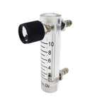 Oxygen Flow Meter 0-10LPM Flowmeter for Fluid Filtration System Oxygen Air Flowmeter Regulator Acylic Flow Meter with Control Valve for Oxygen/Air