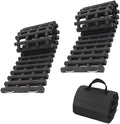 80CM 2PCS Tire Traction Mat, Portable Emergency Devices for Snow, Heavy-Duty Rubberized Emergency Car Recovery Snow