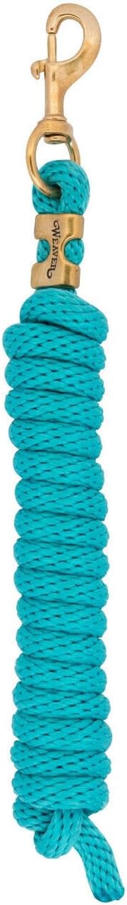 Poly Horse Lead Rope, 5/8 in x 10 ft, Brass 225 Snap