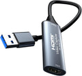 4K 30FPS HDMI Video Capture Card, HDMI to USB 3.0 Cam Link Game Audio Adapter, Low‑Latency Driver‑Free 1080P@60Hz