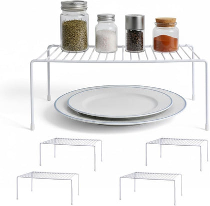4-Pack Medium (13x8.5inch) Kitchen Organizer Rack, Kitchen Shelves for Spice Organization for Cabinet, Pantry