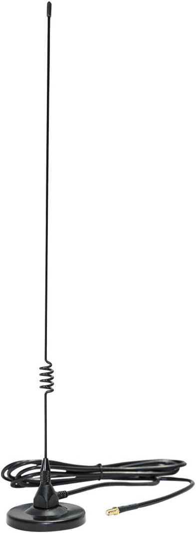 Dual-Band Magnetic Mobile Ham Radio Antenna 137-149 and 437-480 MHz RG58 Cable SMA Connector