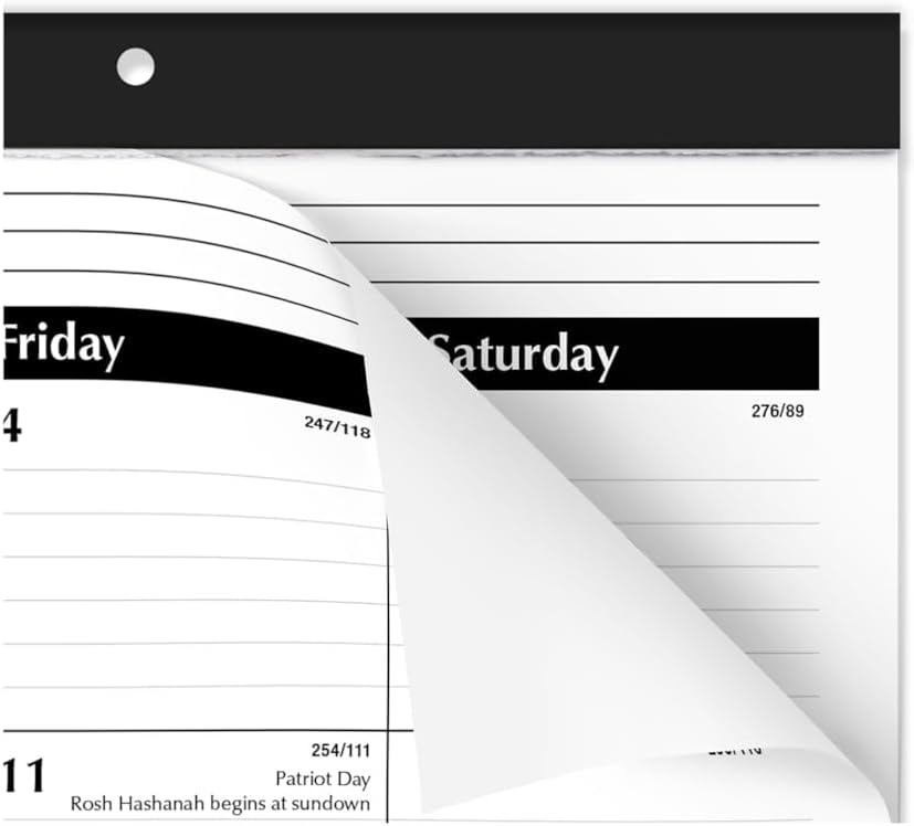 2026-2027 AT-A-GLANCE 21.75" x 17" Academic Monthly Desk Pad Calendar, White/Blue (SKLPAY-32-27)