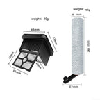 Hosrivae 2 Brush Rollers and 3 Replacement Parts H15 Vacuum Cleaner with Cleaning Tool, Efficient Debris Removal and Kit