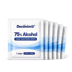 Extra Large 75% Alcohol Wipes, Individually Wrapped Pre-Moistened Disposable Wipes, Portable Travel Pack, 100 Count