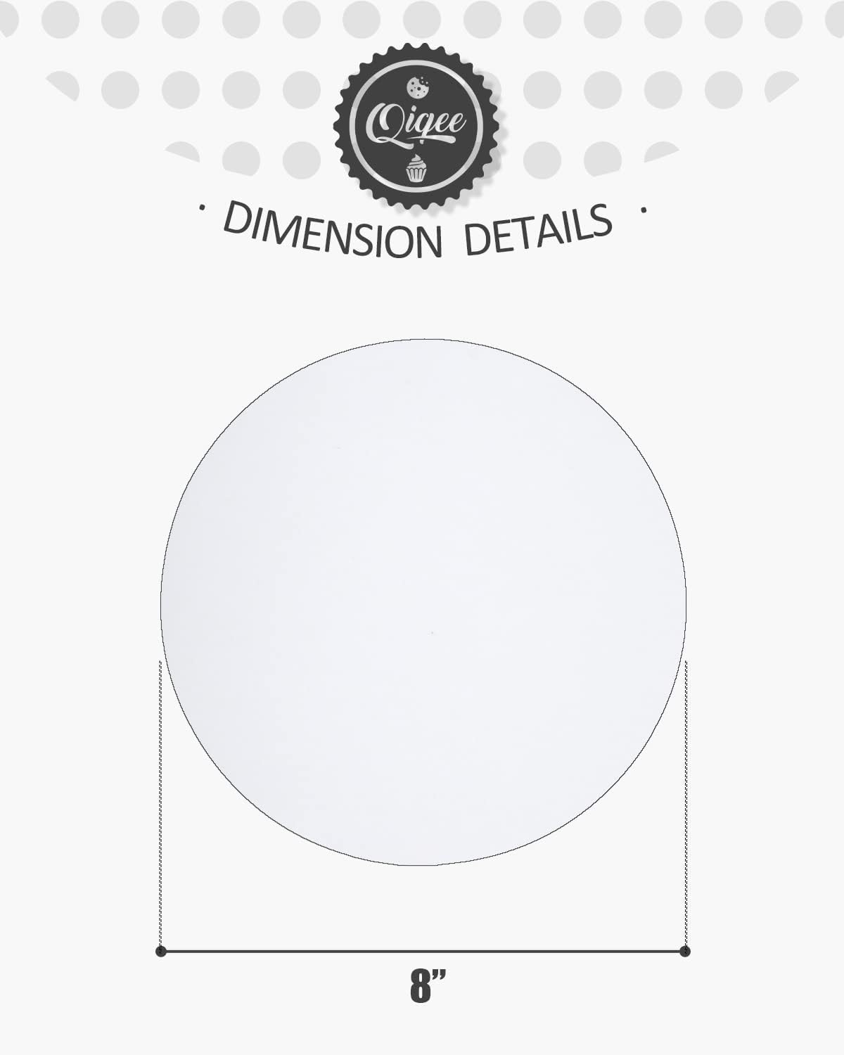 8 Inch White Cake Boards Round 40-Packs Circles Rounds Base Food-Grade Cardboard Cake Plate(Thinner But Stronger)