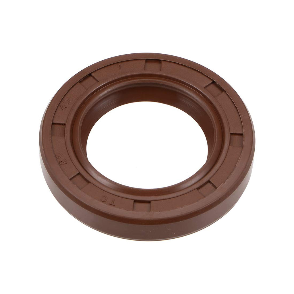 uxcell Oil Seal 25mm Inner Dia 40mm OD 7mm Thick Fluorine Rubber Double Lip Seals