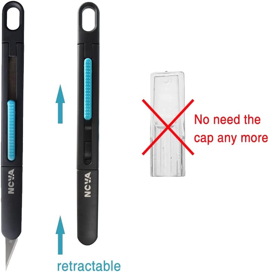 Precision Craft & Hobby Knife, Premium Safety Cutter for Trimming, Vinyl Weeding and Art, Innovative Flat Design for