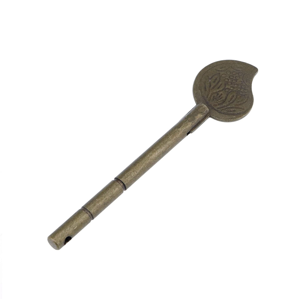 Padlock Hasp with Plug Rod, Heavy Duty Antique Bronze Gate Latch