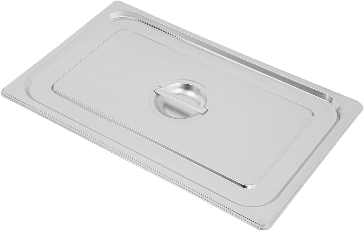6‑Pack Full Size Stainless Steel Hotel Pan Lids with Handle