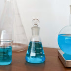 250ml Glass Erlenmeyer Flask Set, 3pcs Laboratory Glassware Flask with Glass Stopper for Chemistry Classroom Home