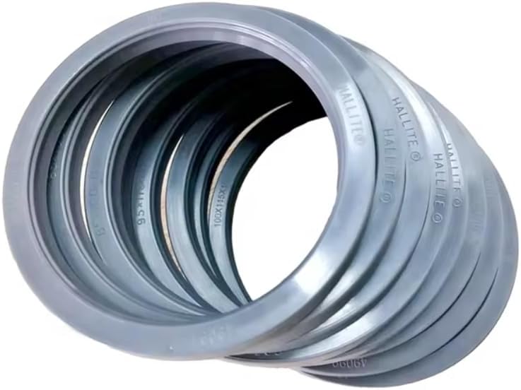 Compatible with Hallite 662 Excavator Hydraulic Cylinder PU Main Seal IDI MPI Rod Seal(Grey-8PCS/set)