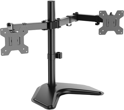 Dual Monitor Stand for Desk, Monitor Stands for 2 Monitors up to 27 inch, Dual Monitors Mount Fits up to 22lbs, Free