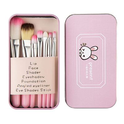 Pimoys Children Makeup Brushes, 7Pcs Makeup Brush Set Foundation Eyebrow Eyeliner Brush Cosmetic Concealer Brushes