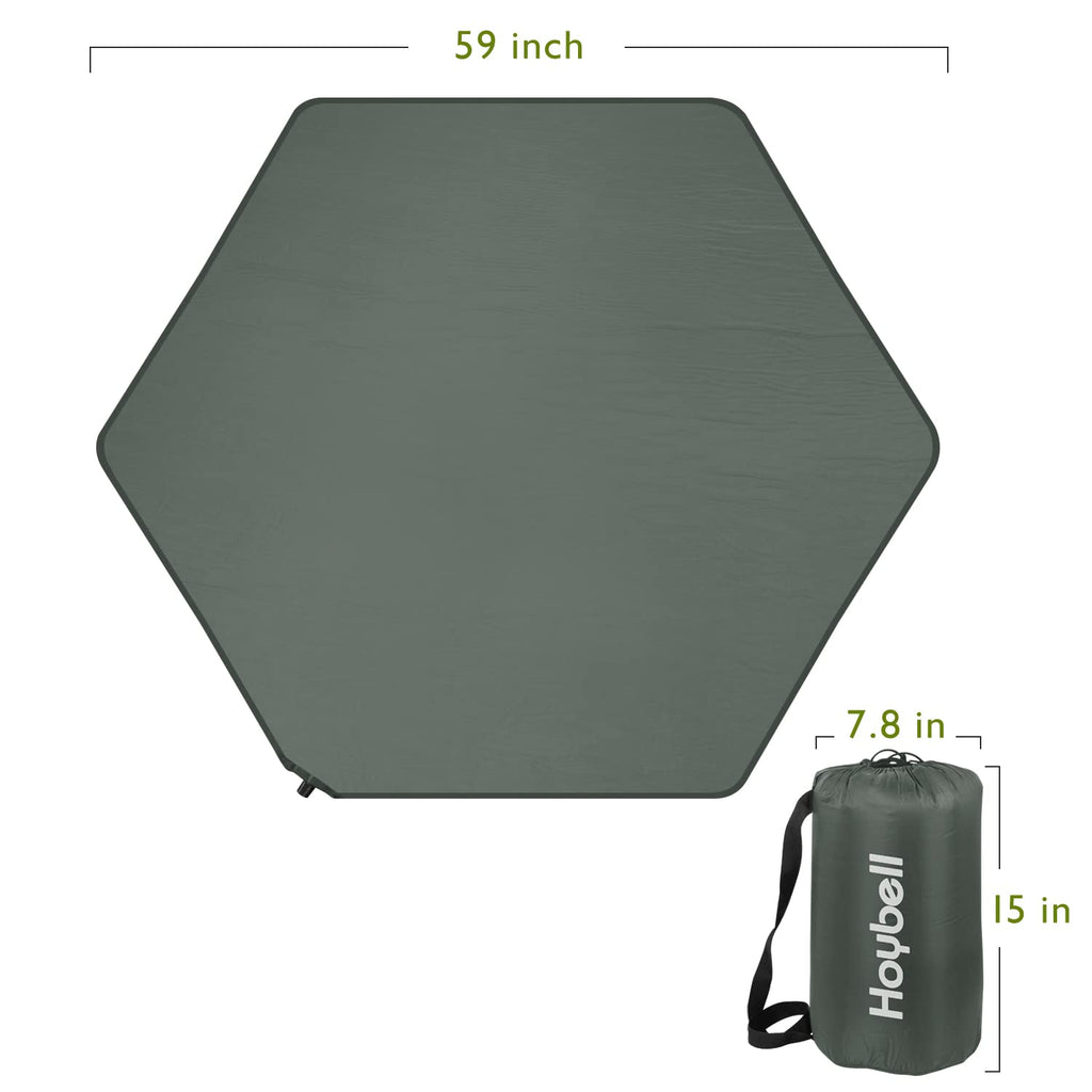 Hexagon Playpen Mat, Compatible with POP N GO Baby Playpen, 59 inch Self Inflating Playmat Pad, Baby Play Mat