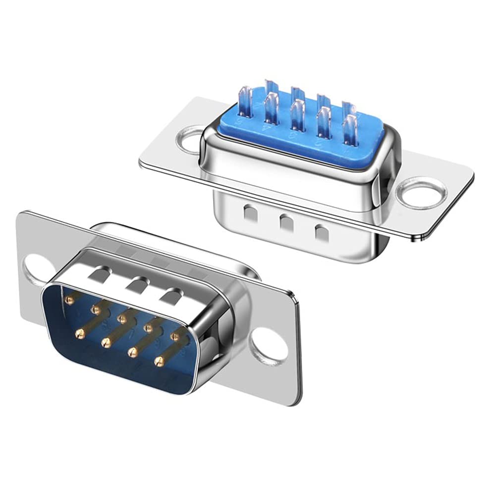 DB9 20 Sets Solder Connector 9PIN RS232 Terminal Adapter