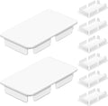 Internal Vinyl End Caps PVC End Caps for Pocket Rail Vinyl Fence Post Caps Vinyl Fence Parts, Inner Clips