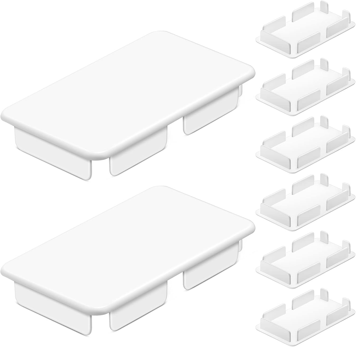 Internal Vinyl End Caps PVC End Caps for Pocket Rail Vinyl Fence Post Caps Vinyl Fence Parts, Inner Clips